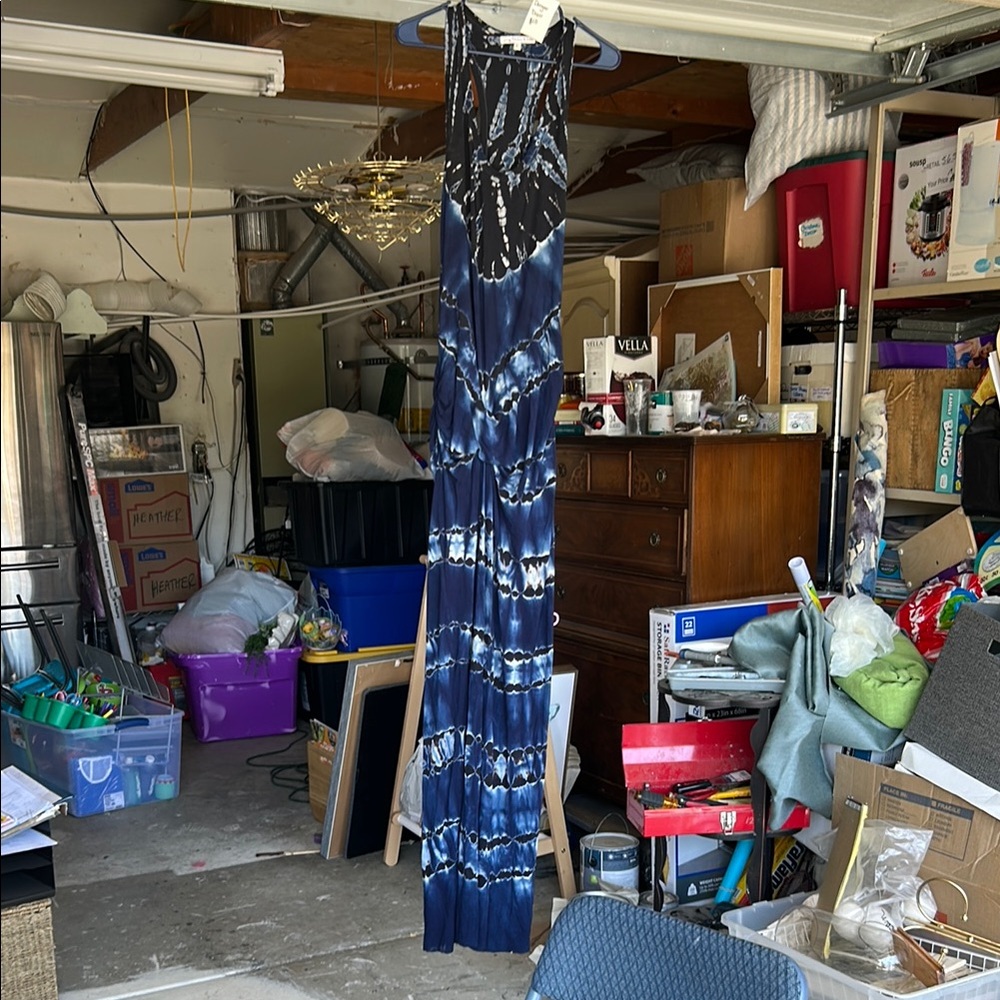 Young Fabulous and Broke | maxi dress, Blue and Black Tie-Dye Maxi Dress